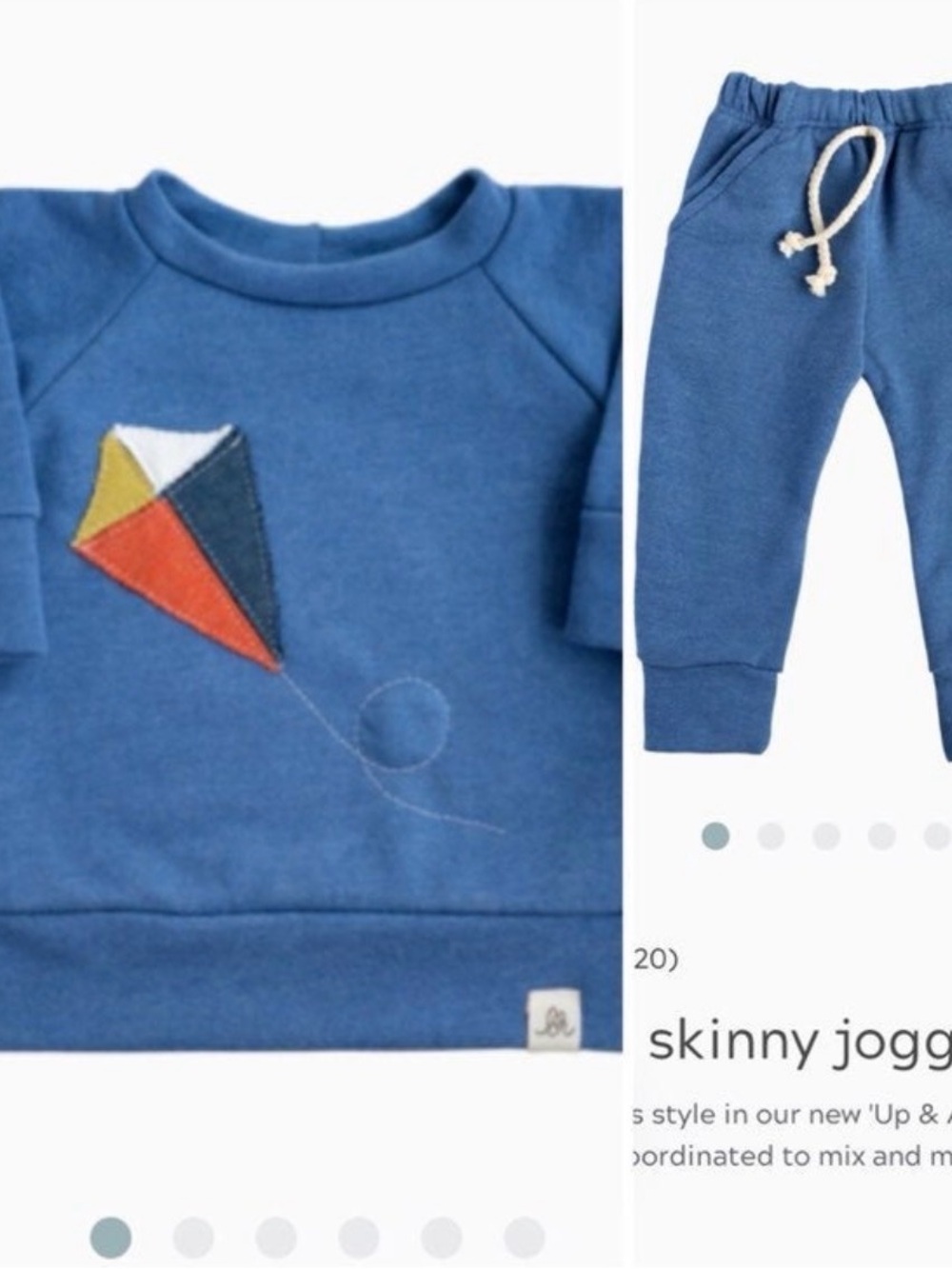 BNIB Lulu And Roo cobalt kite patchwork sweatshirt and joggers.